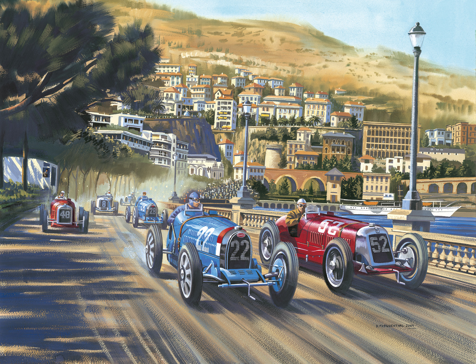 Grand Prix France Bugatti Allemagne Italie Maseratti Kunstdruck Plakatwelt 067 