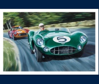 Aston Martin DBR1 carte postale postale 