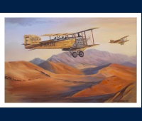 Breguet 14 au-dessus du désert marocain carte