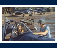 Corsair Pappy Boyington carte postale 1