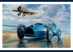 Lords of speed, Bluebird 1933, carte postale
