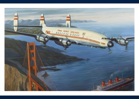 Lockheed Constellation TWA carte postale