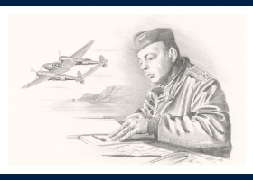 Antoine de Saint-Exupéry portrait carte postale