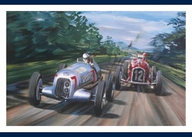 Mercedes W25 et Alfa romeo P3