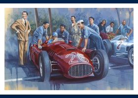 L'équipe Lancia à Monaco, 1955