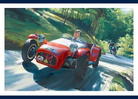 Lotus Seven S2 carte postale