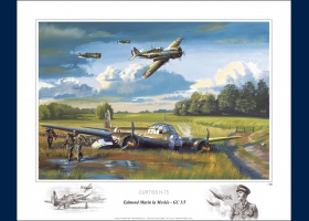 Curtiss H75 Marin la Meslee poster