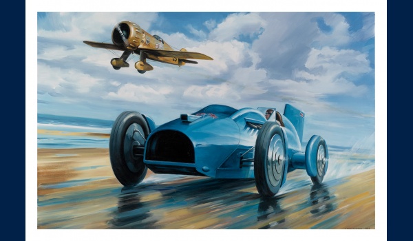 Lords of speed, Bluebird 1933, carte postale