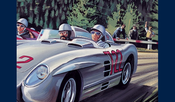 Mille Miglia 1955 peinture detail 1