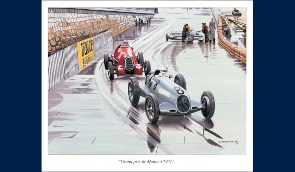 Grand Prix de Monaco sous la pluie poster