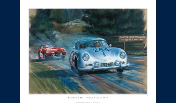 poster Porsche 356 Mille Miglia