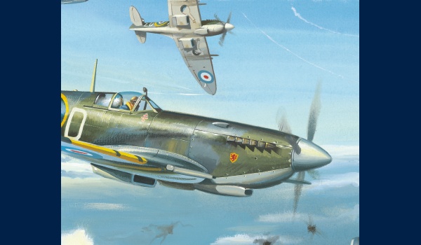 Spitfire MK IX, Pierre Clostermann, detail 1