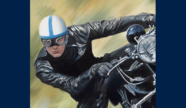 Vincent rider Bâche detail 1