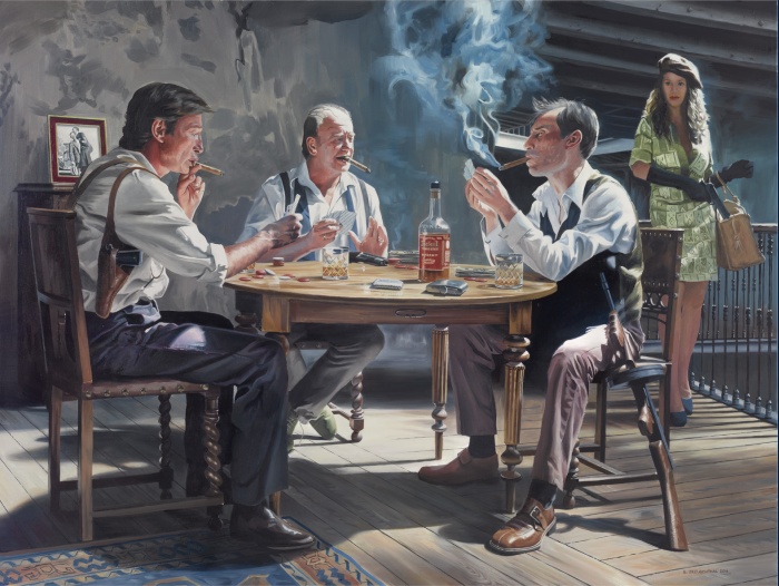 Gangsters poker peinture